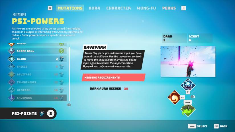 Biomutant-Psi-Powers-Menu