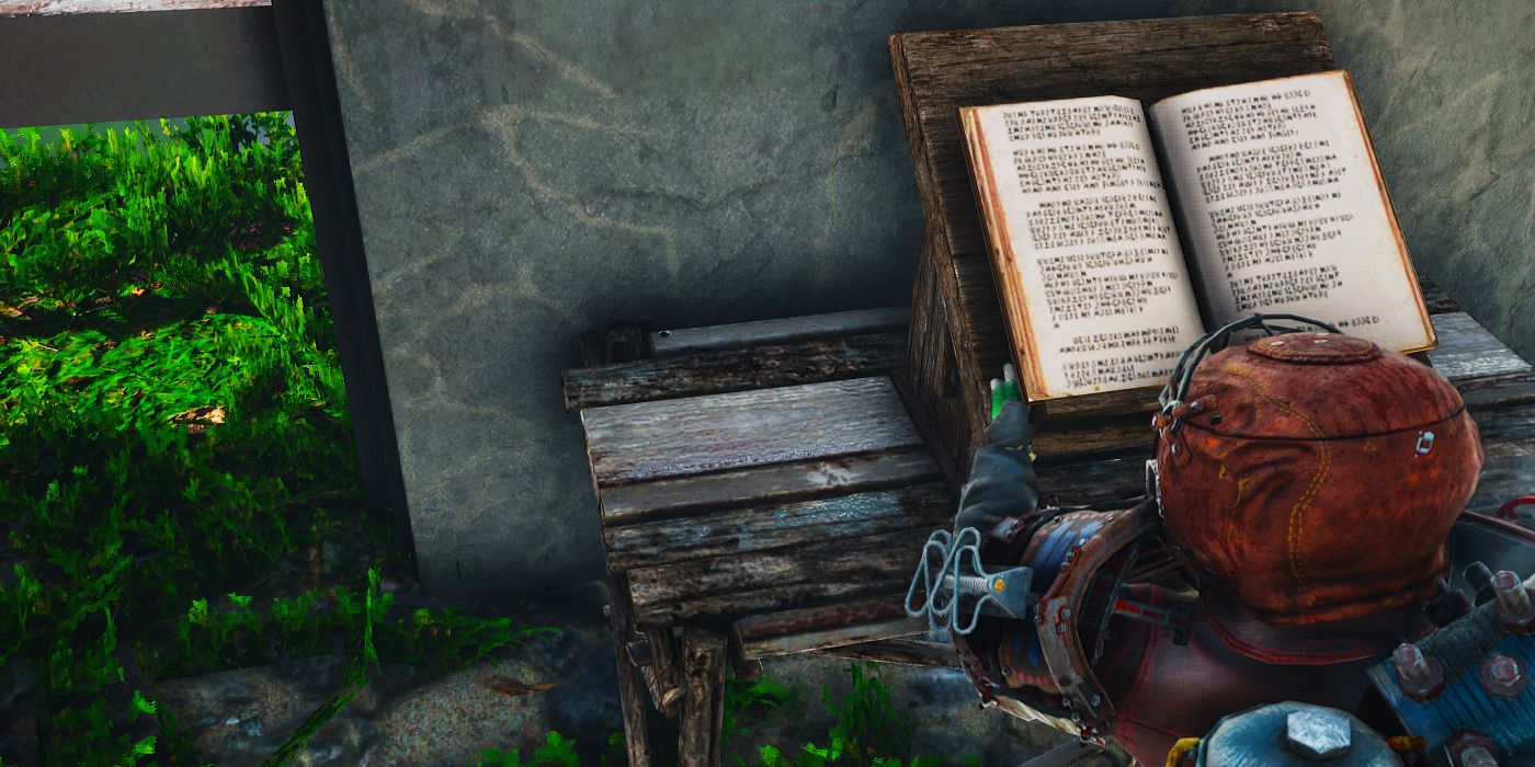 Biomutant - Reading An Upgrade Skill Book In A Bandit Camp