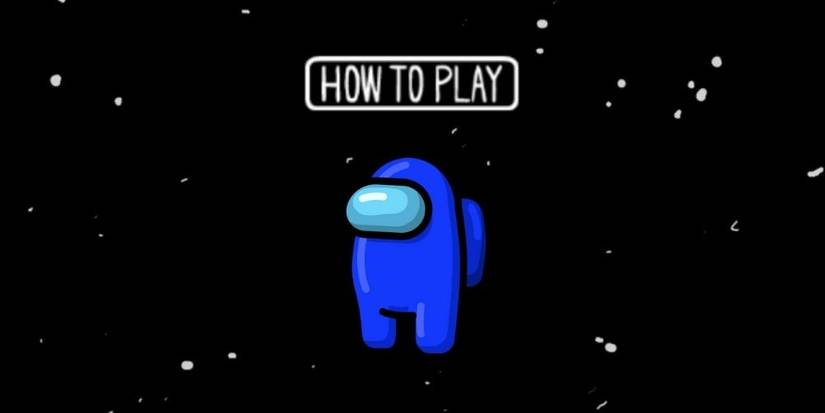 Among Us Blue with How to Play Button