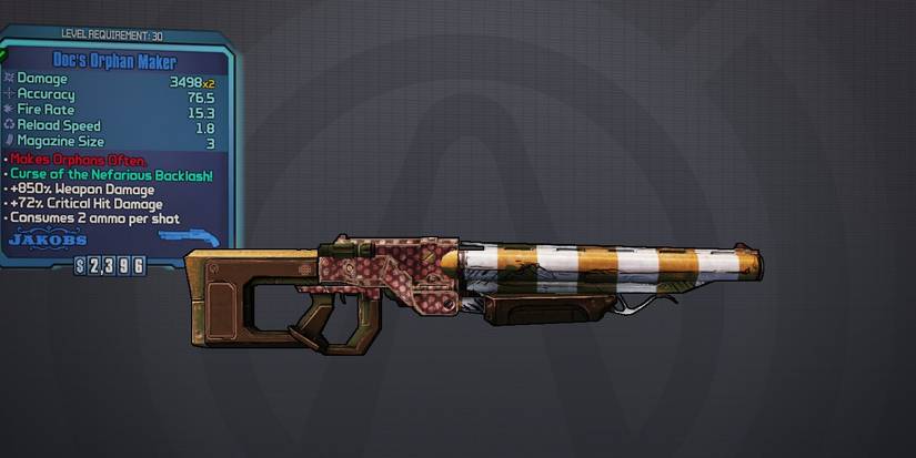 Borderlands 2 Orphan Maker stat card