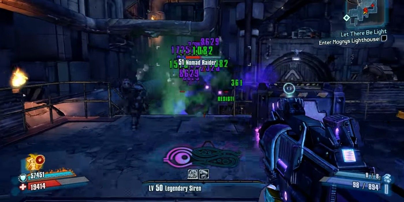 Borderlands 2 Slagga firing at enemies with corrosive