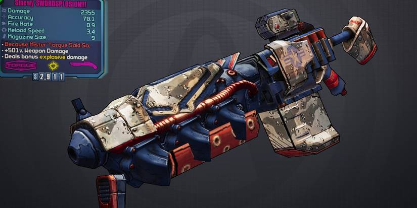 Borderlands 2 Swordsplosion stat card