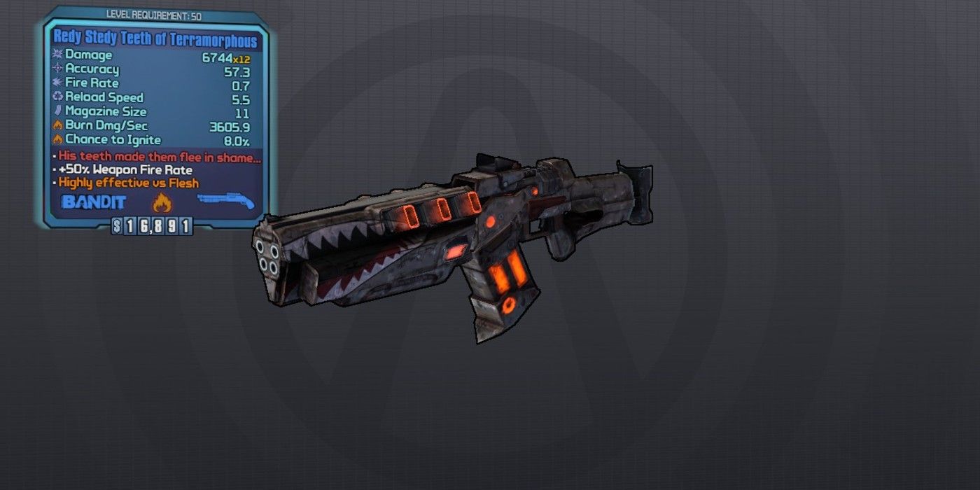 Borderlands 2 Teeth Of Terramorphous stat card