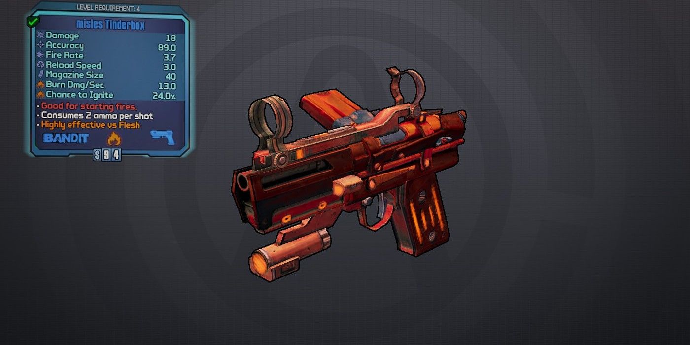 Borderlands 2 Tinderbox stat card