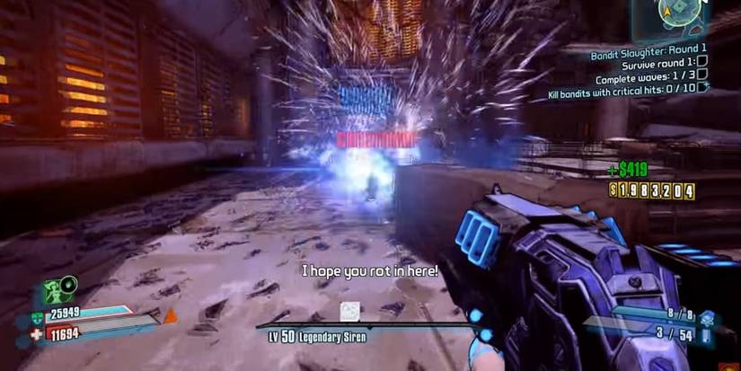 Borderlands 2 Twister firing lightning explosion