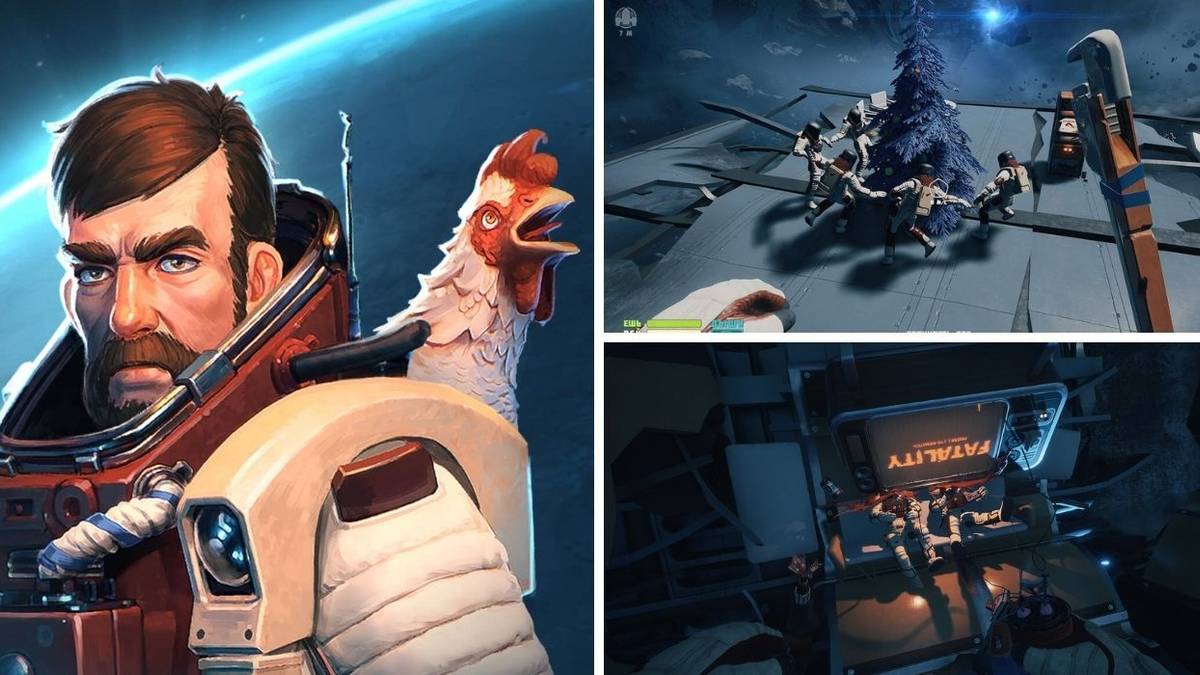 Collage of Breathedge screenshots