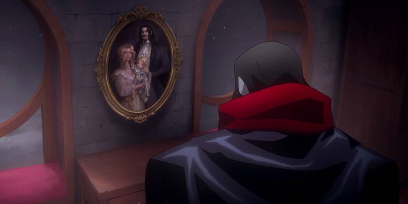 Castlevania Netflix, Dracula staring at a familty portrait