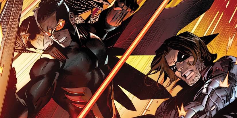 Bucky and Falcon fighting together - Reasons Why Bucky Also Deserves The Shield