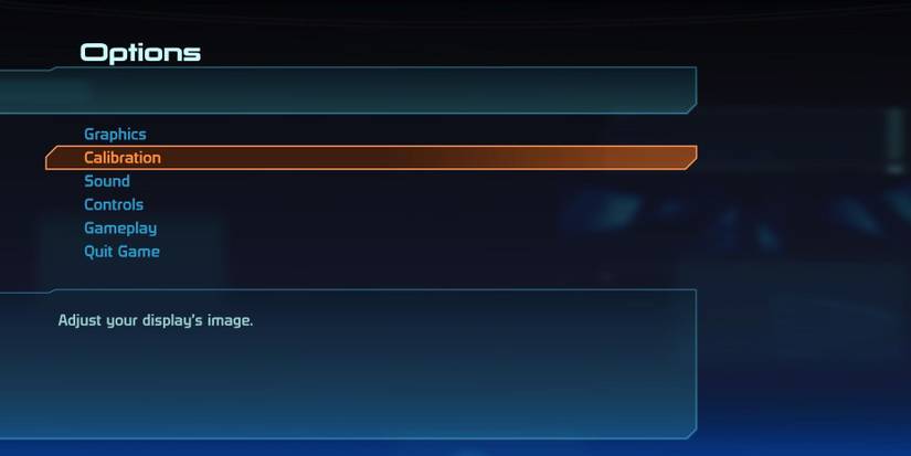 Calibration in Mass Effect's Settings