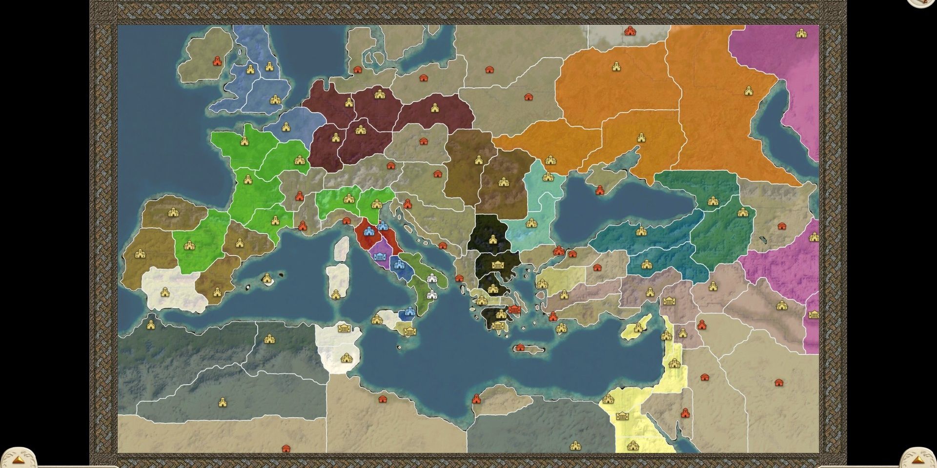 Fully Visible Campaign Map From Total War Rome Remastered