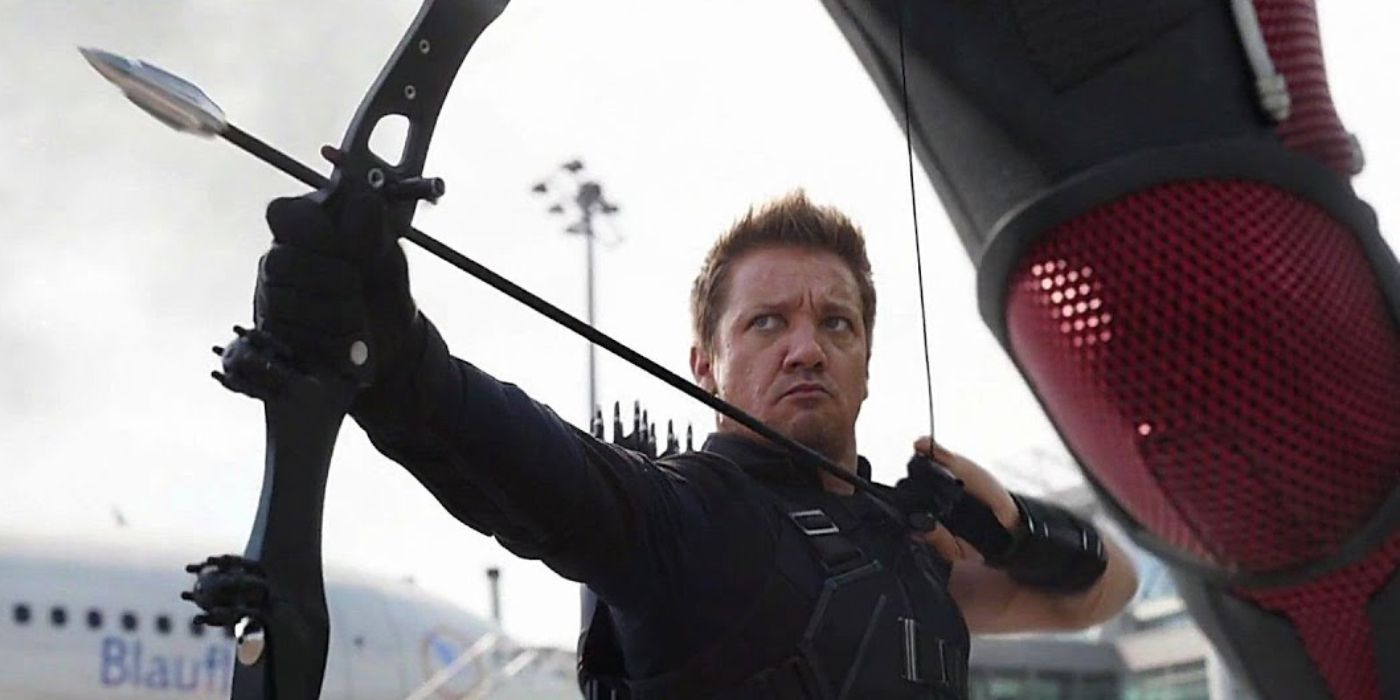 Captain America Civil War Screenshot Hawkeye During Airport Scene