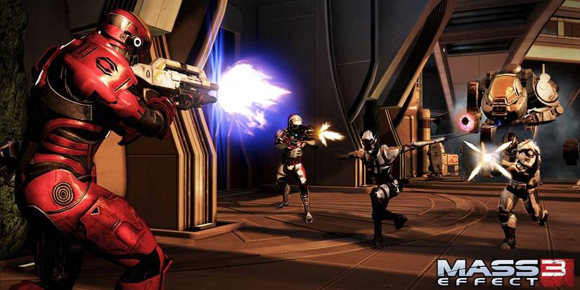 Shepard Firing The Cerberus Harrier From Mass Effect 3