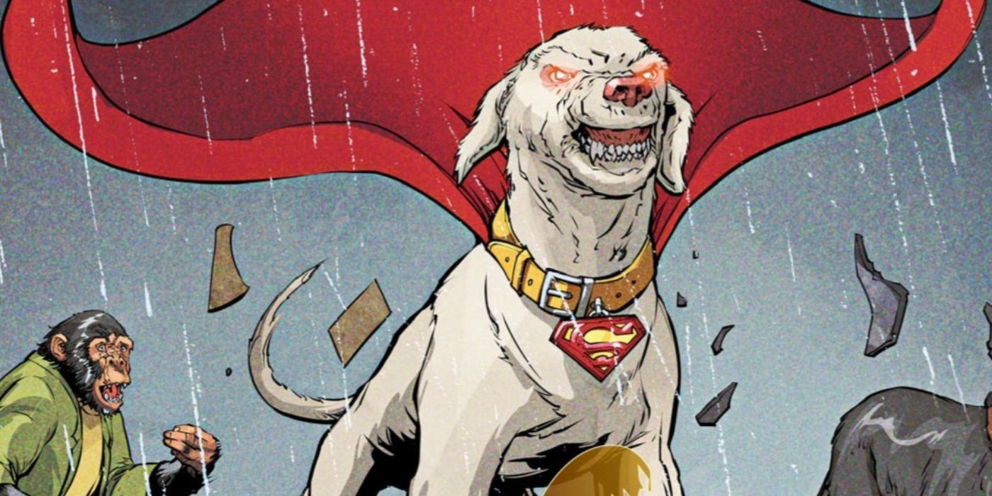 Krypto Standing With Animal Superheroes