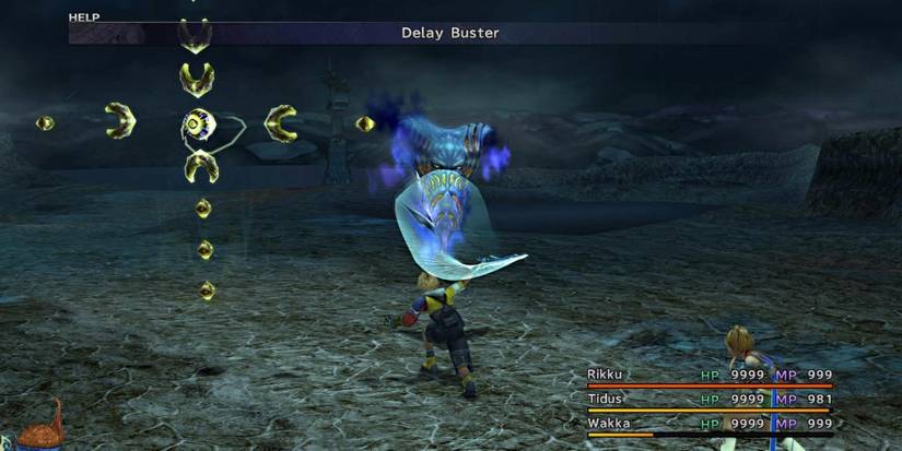 Final Fantasy 10 Tidus Using Delay Buster