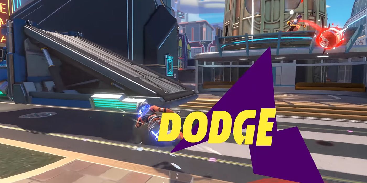 Knockout City: Screenshot From Gameplay Trailer That Highlights The Dodge Mechanic