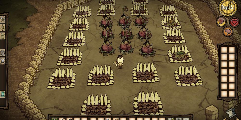 Even The Carnivorous Wigfrid Will Tuck Into Leafy meat In Don't Starve