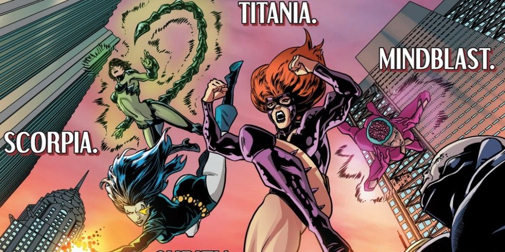 Marvel Doom Maidens Shriek Titania Scorpia Mindblast