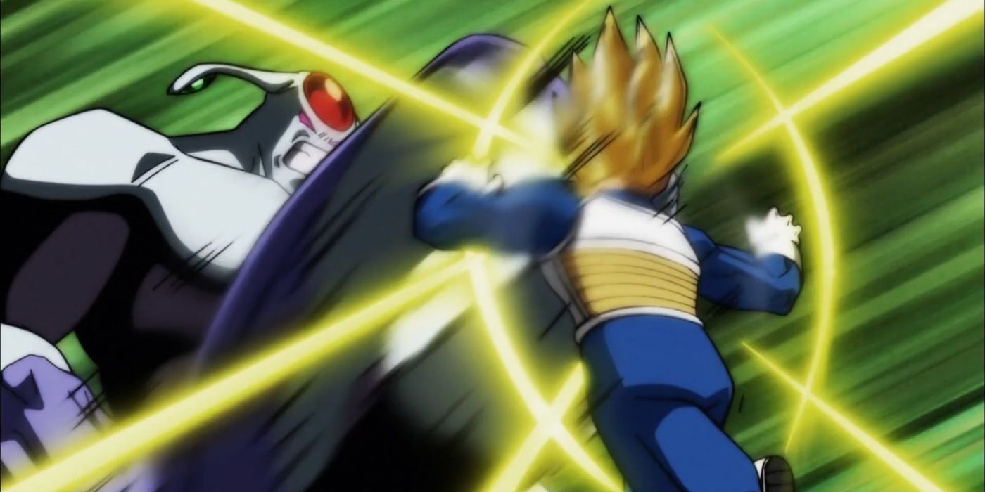 Dragon Ball Super Screenshot Of Agnilasa Kicking Vegeta