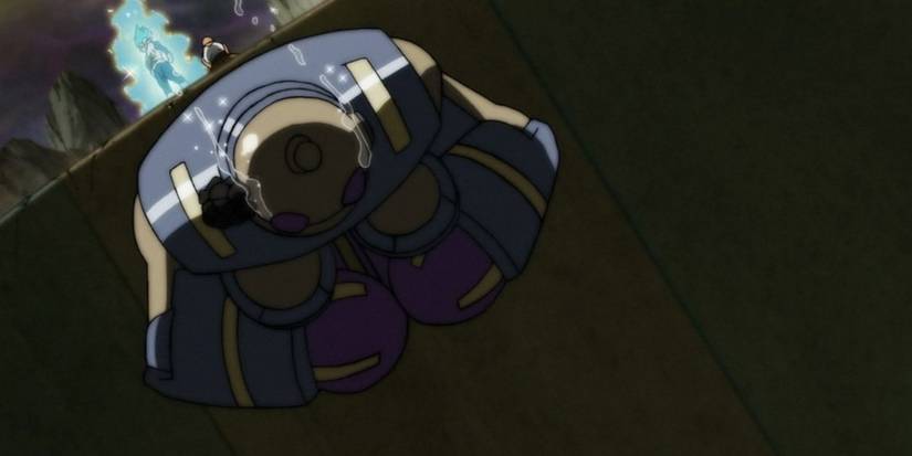 Dragon Ball Super Screenshot of Auta Magetta Dropping Out Of Arena