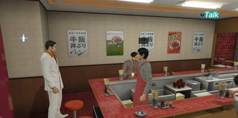 Eating food in Yakuza 0