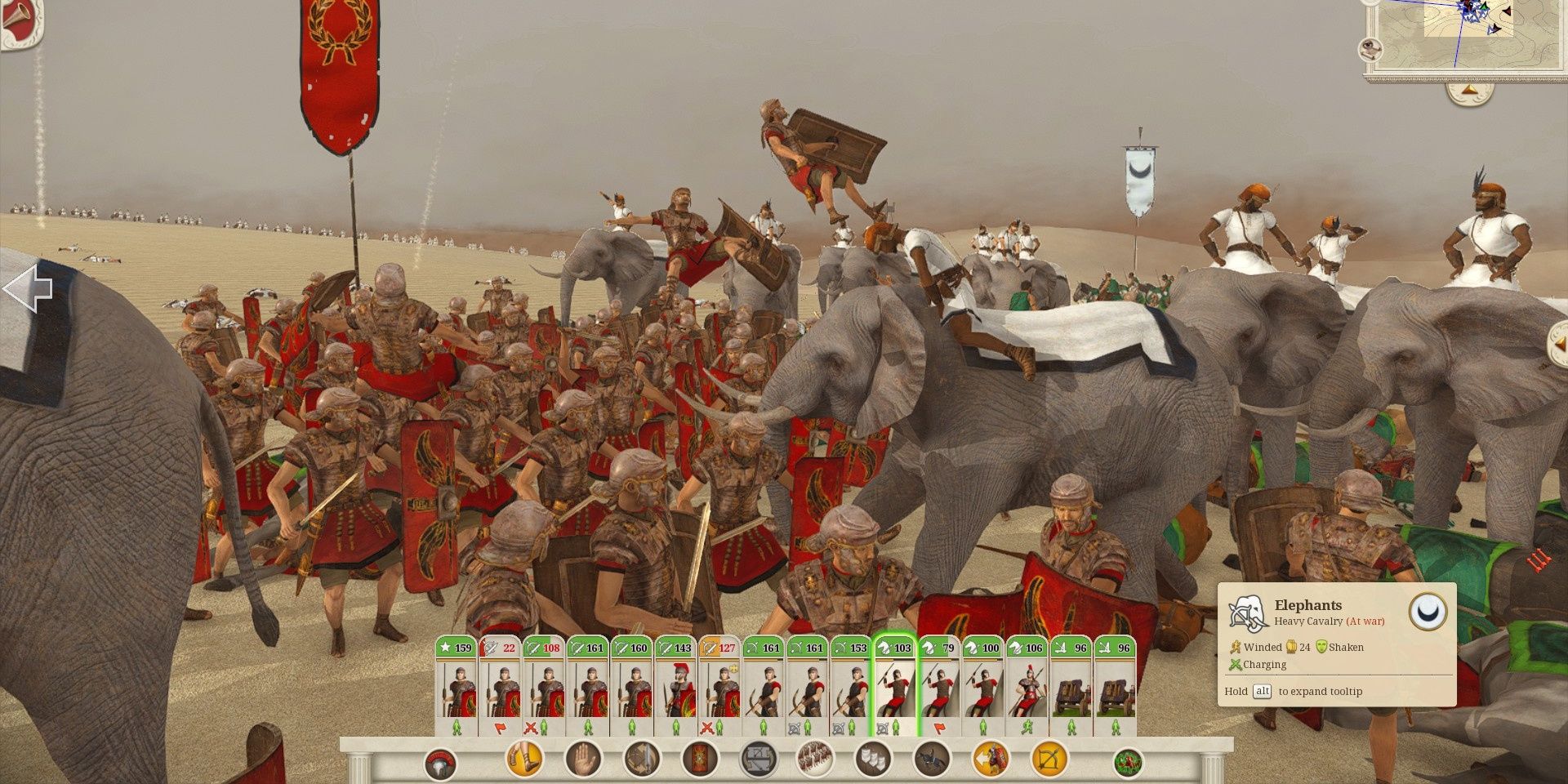 Elephant Attack On Roman Infantry From Total War Rome Remastered