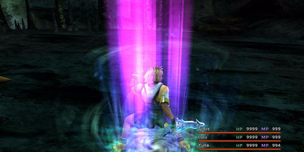 Final Fantasy 10 Tidus Receiving Esuna Buffs