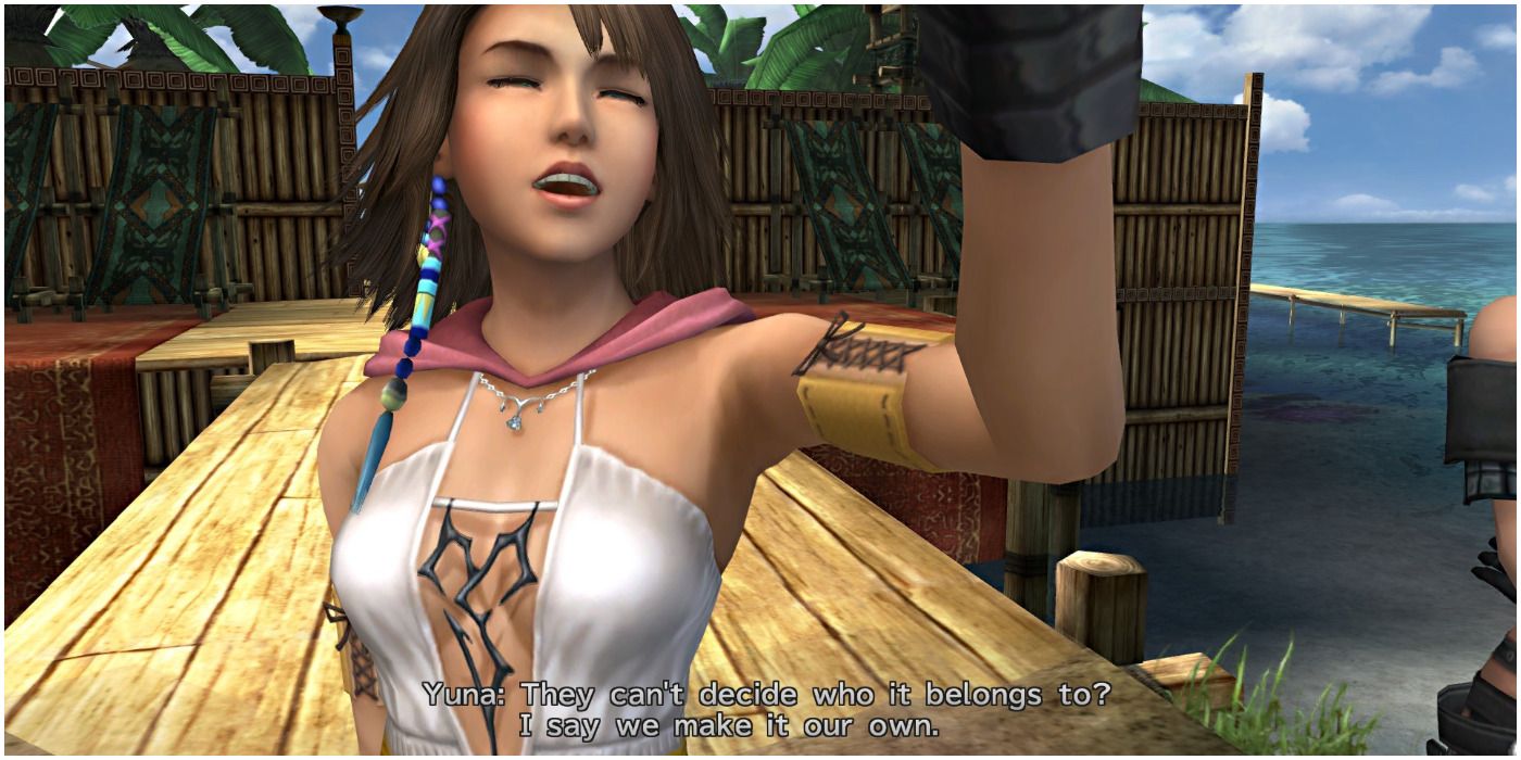 FF10-2 Yuna Speaking to The Party