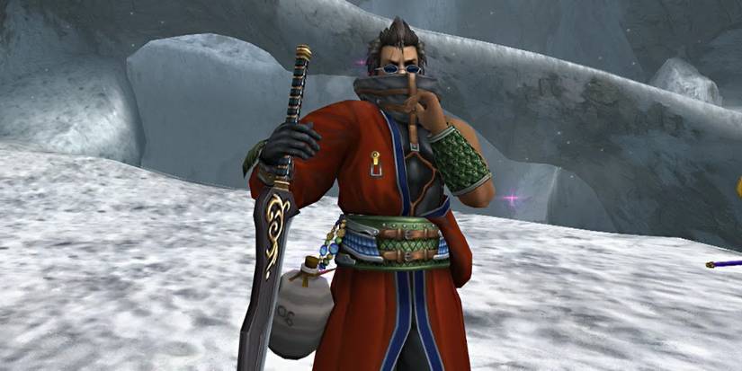 Final Fantasy 10 Auron Standing Idle In Battle