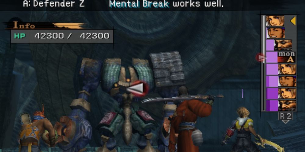 Final Fantasy 10 Combat Auron Mental Break Tidus Wakka