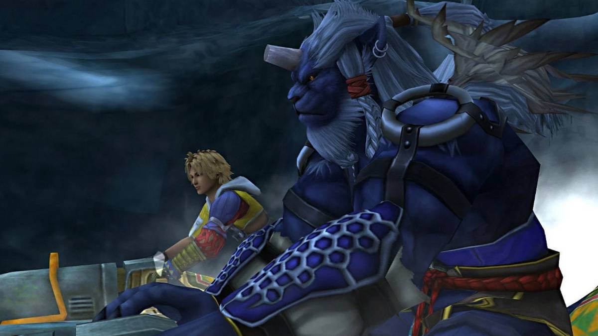 FF10 Kimahri and Tidus Riding Machina