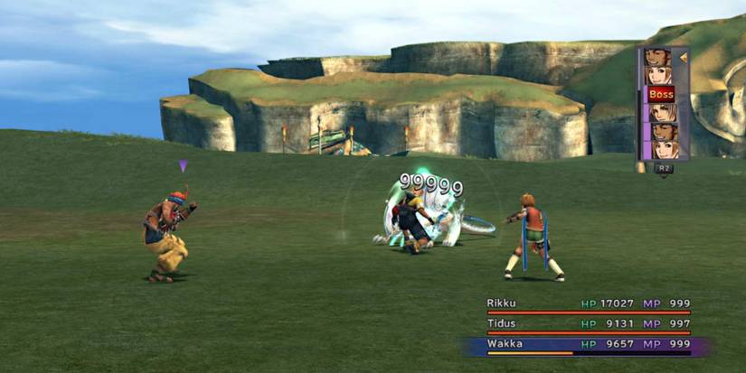 Final Fantasy 10 Tidus Using Extract Speed on a Boss