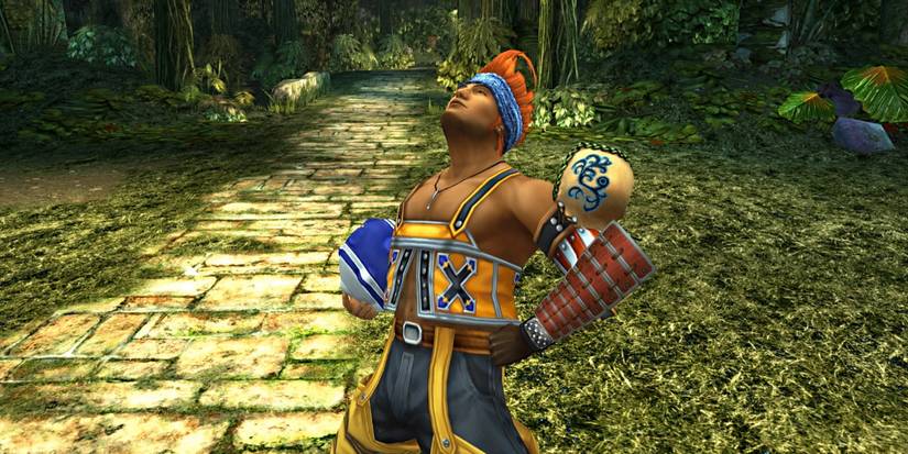 FF10 Wakka Victory Animation Celebration