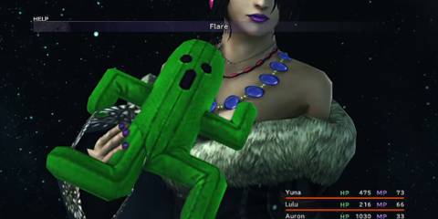 Final Fantasy 10 Lulu Flare Black Magic Cactuar