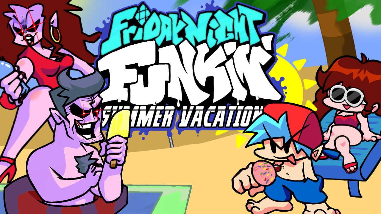 Friday Night Funkin Summer Vacation Mod Gameplay