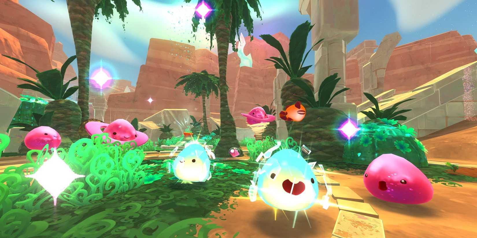 Different types of slimes in Slime Rancher