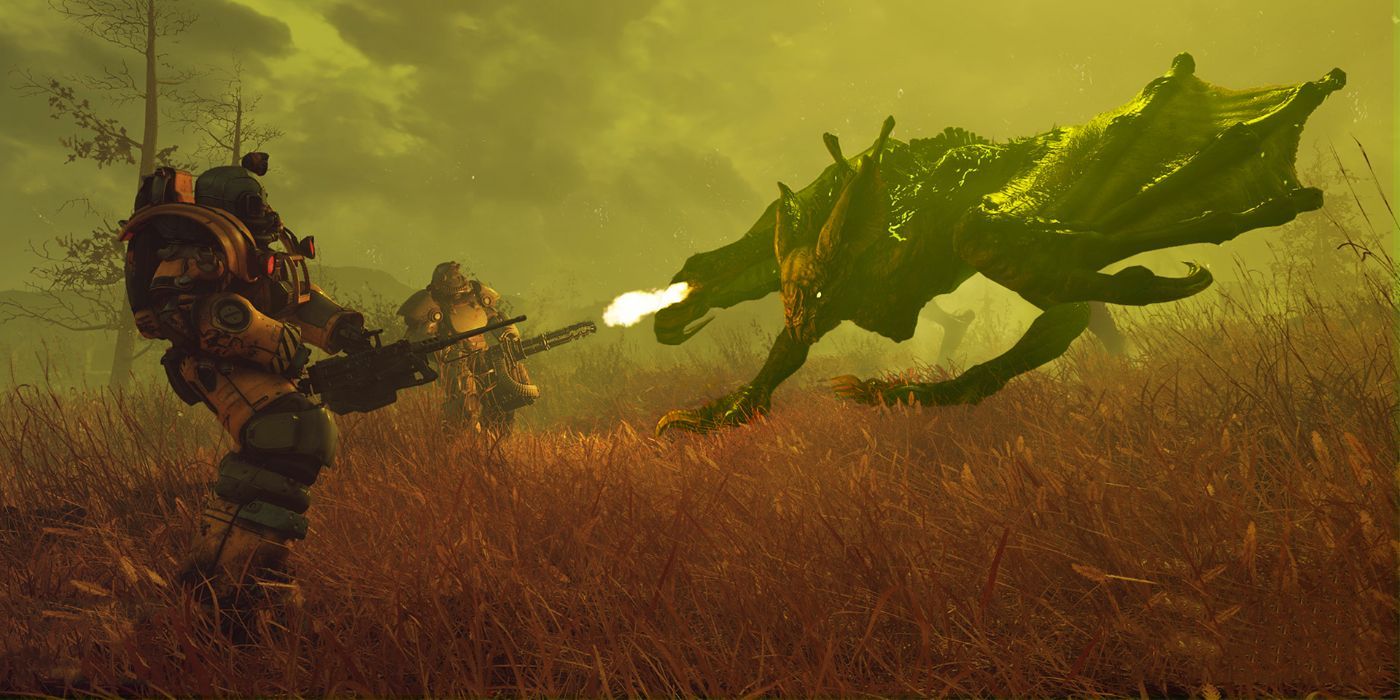 Two Players Fighting A Scorchbeast