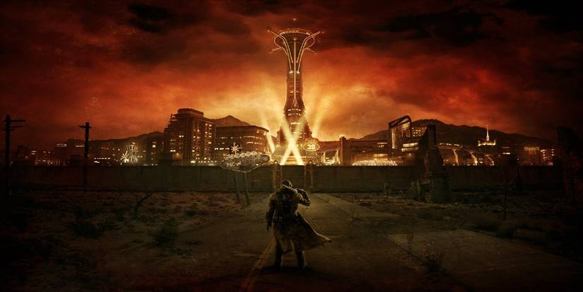 Fallout New Vegas City Night NCR Ranger