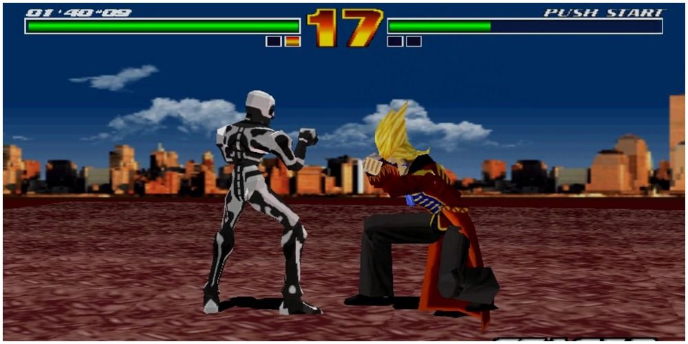 Two custom characters fighting