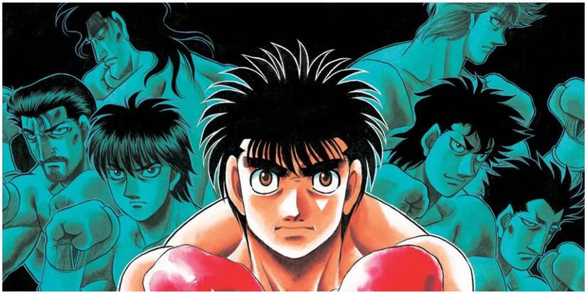 Silhouettes of several boxers