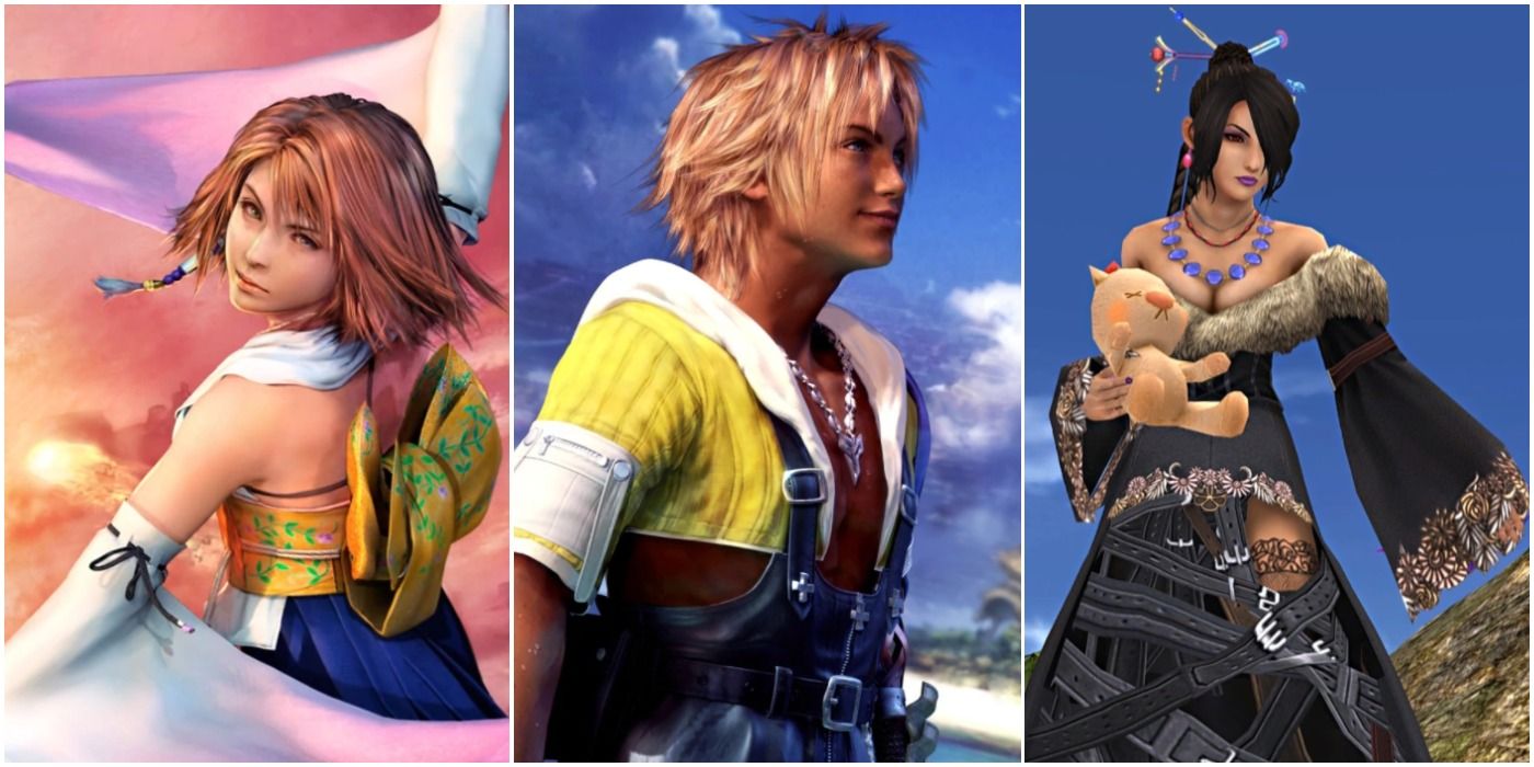 Final Fantasy X Каждый участник группы ранжирован в соответствии с дизайн-промо