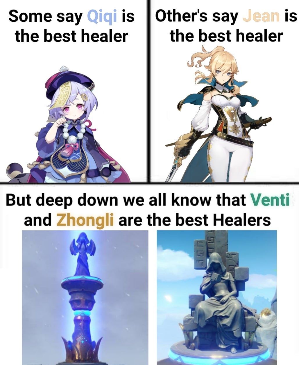 Genshin Impact Best Healer Meme