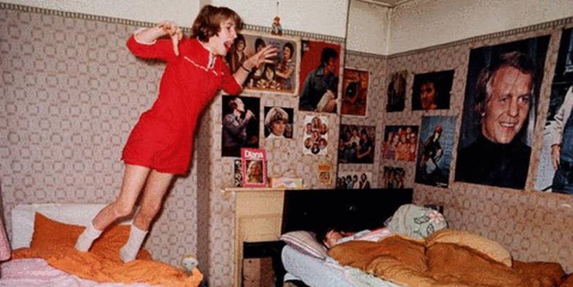 Girl Floating In Air Enfield1970s Photo