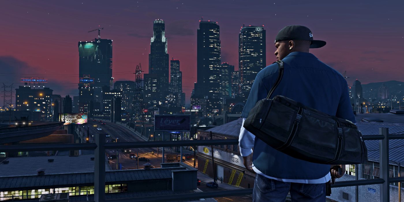 Grand Theft Auto 5 Franklin Night Skyline