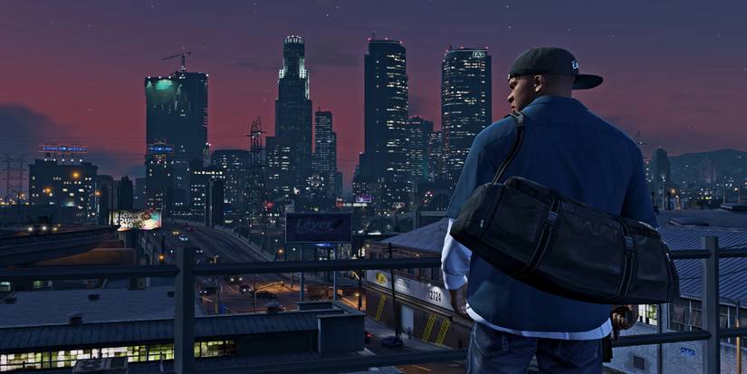 Grand Theft Auto 5 Franklin Night Skyline