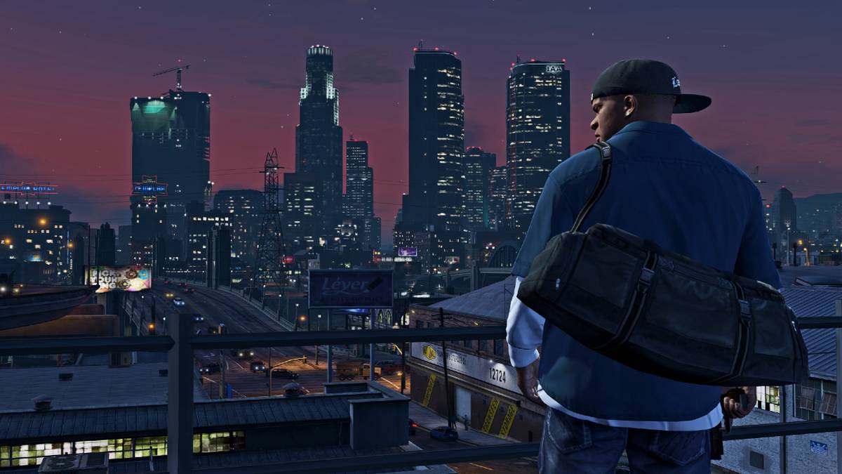 Grand Theft Auto 5 Franklin Night Skyline