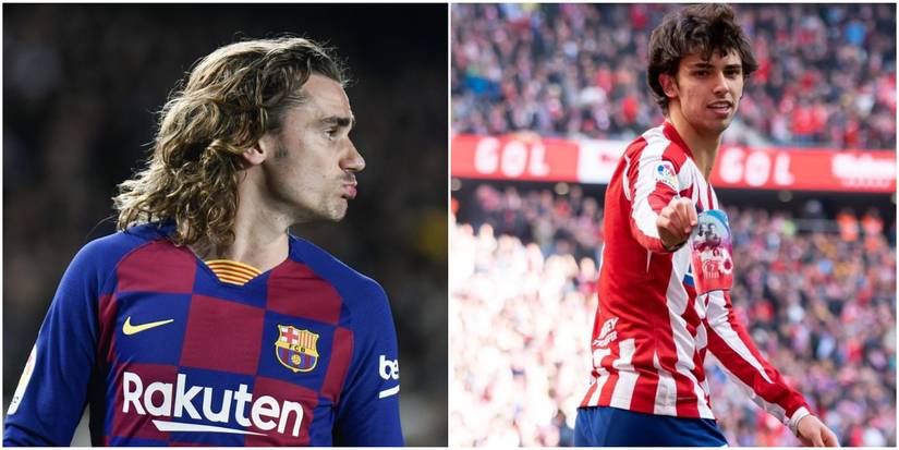 Footballers Antoine Griezmann and Joao Felix
