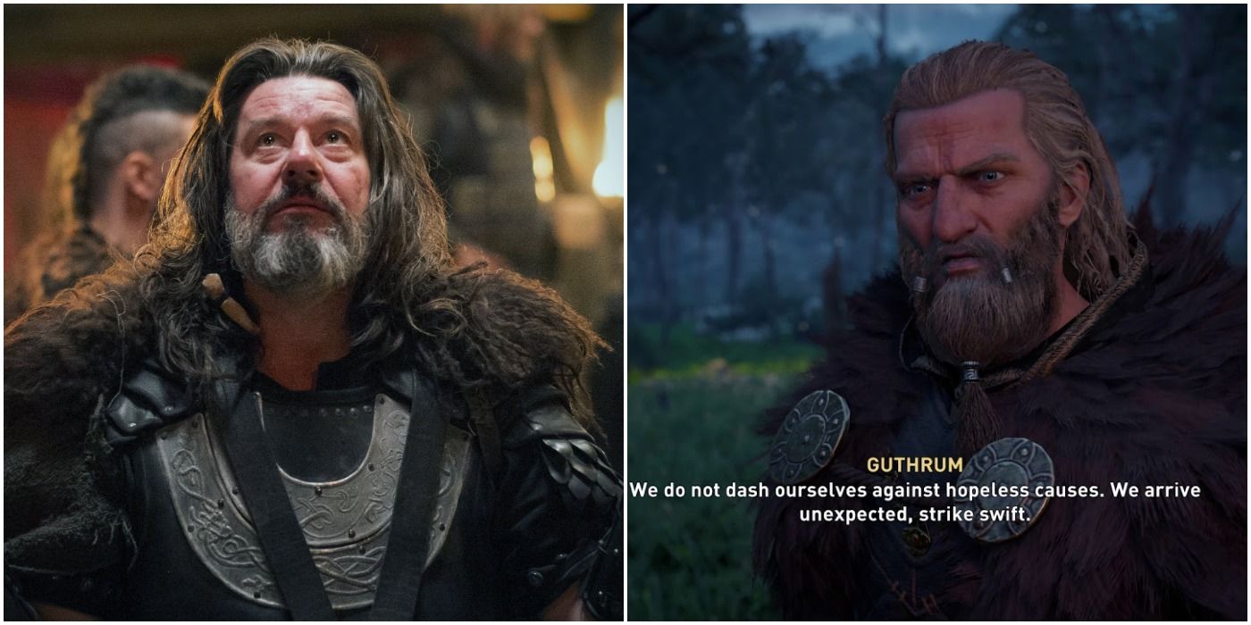 Guthrum converts to Christianity in The Last Kingdom, but not Assassin's Creed Valhalla