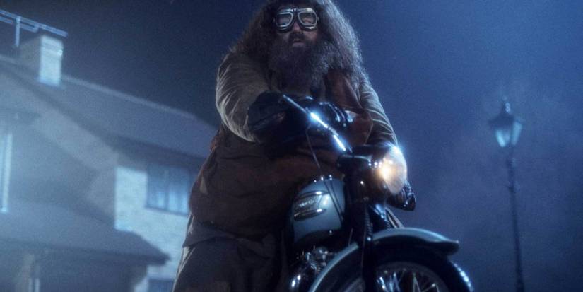 Harry Potter Hagrid drives Sirius's bike
