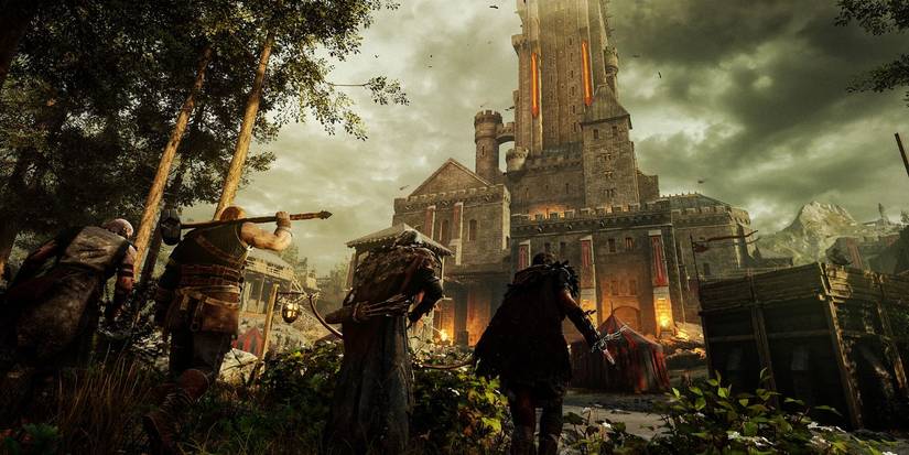 Outlaws Approaching A Castle