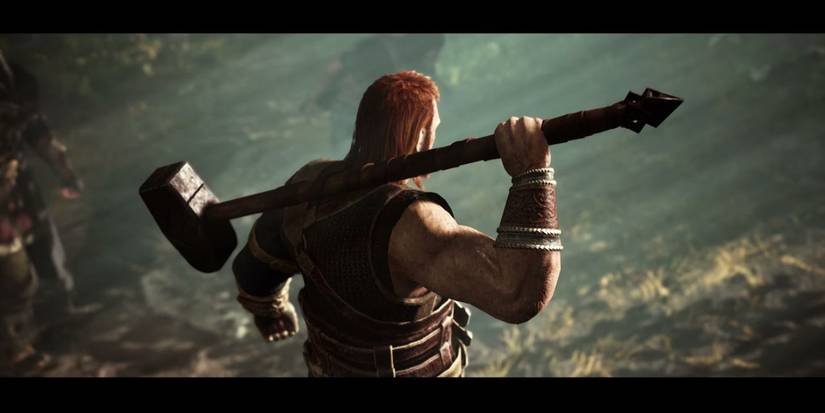 The Brawler Standing With His Hammer